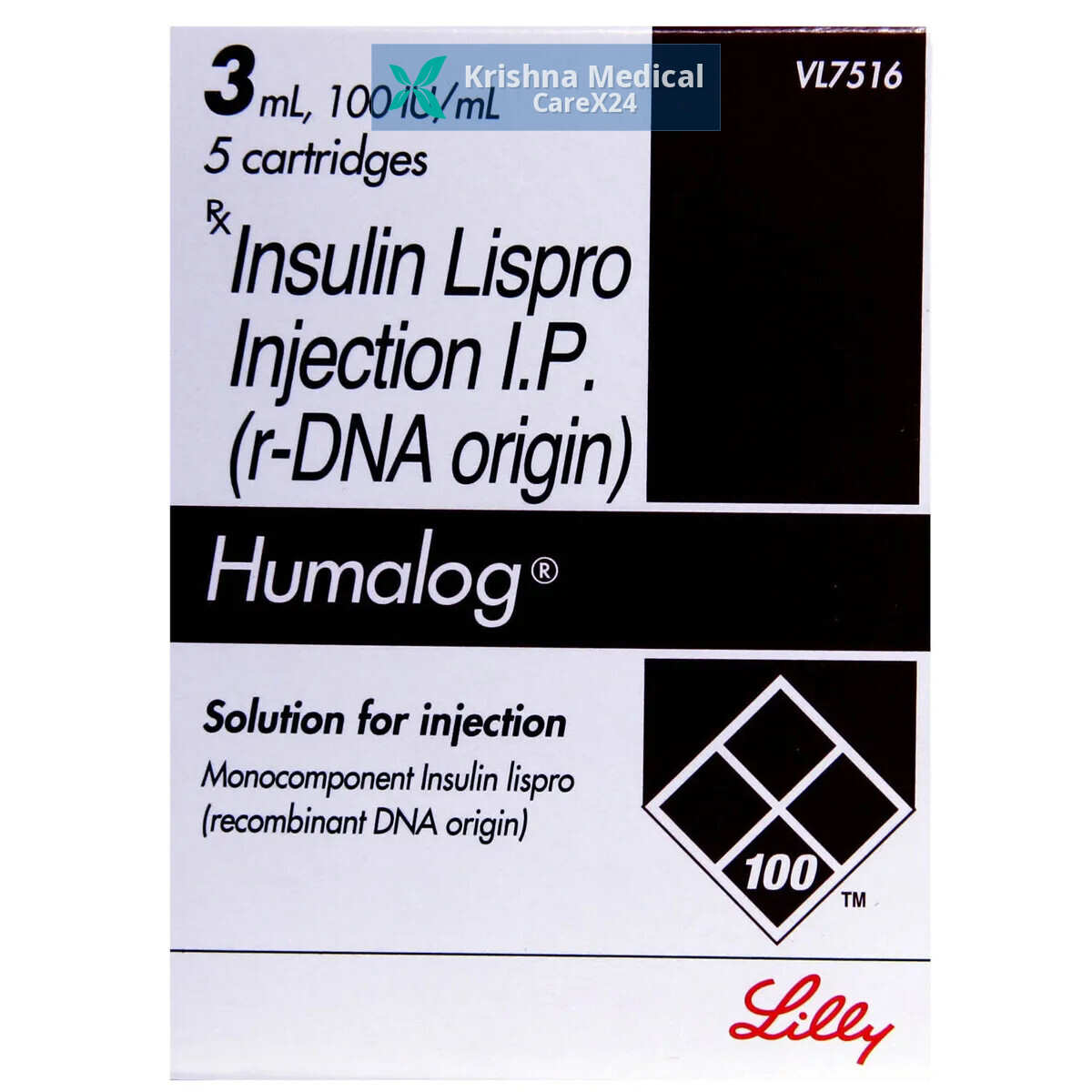 Humalog 100IU/ml Injection(3ml)