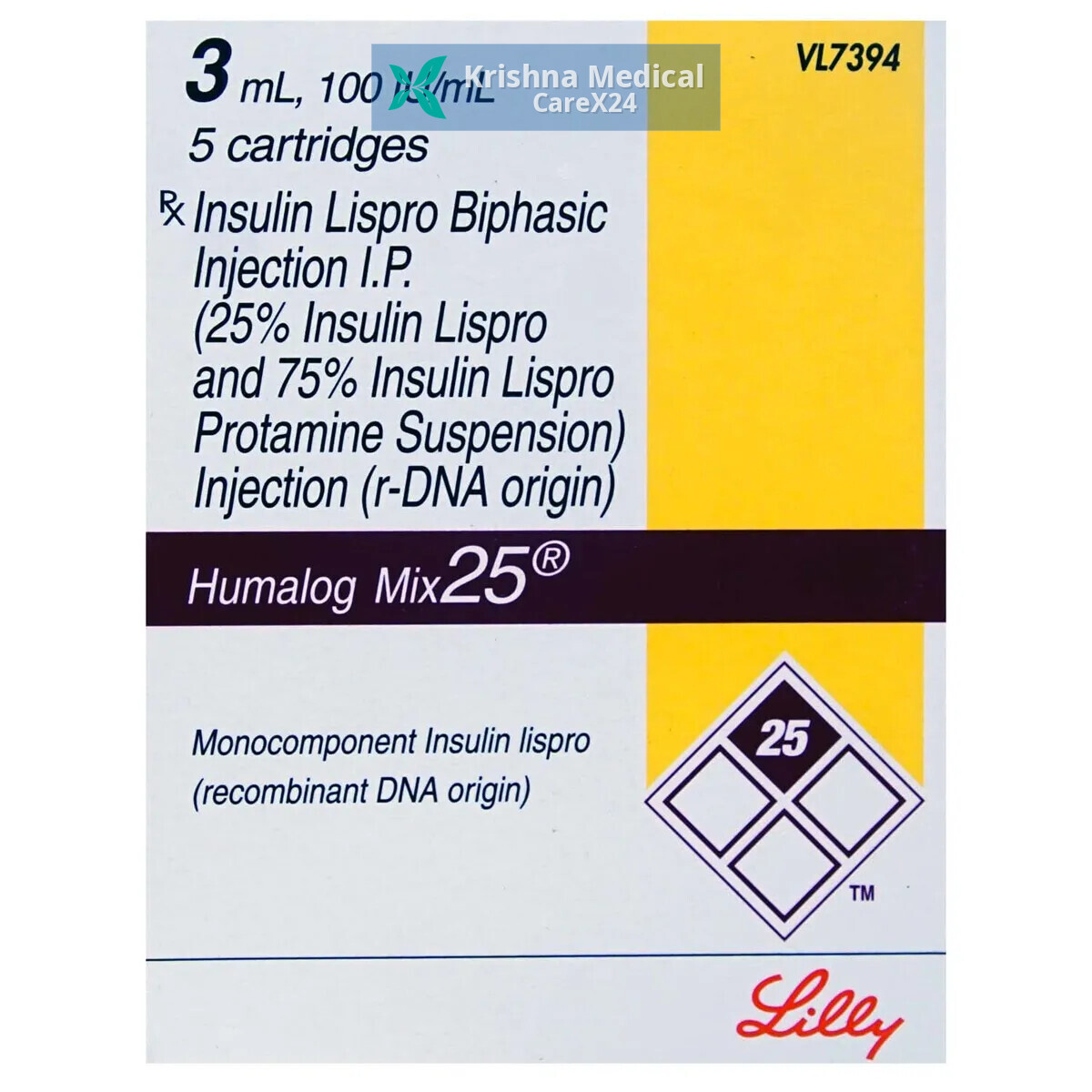 Humalog Mix 25 100iu/ml Cartridge