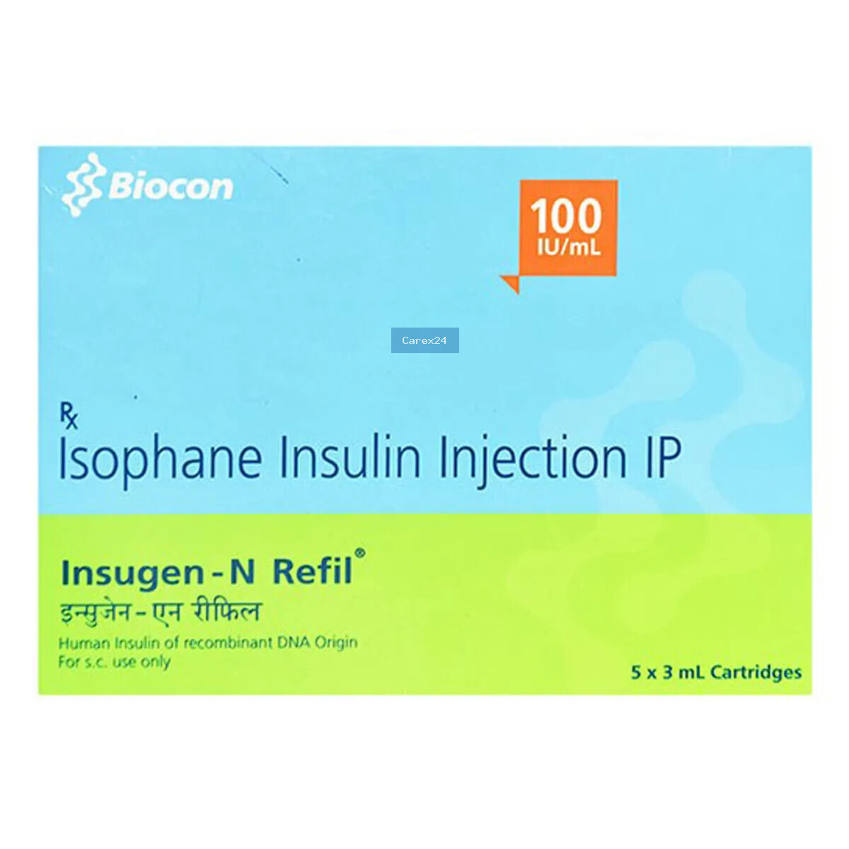 Insugen -N 100IU/Ml Refill Cartridge