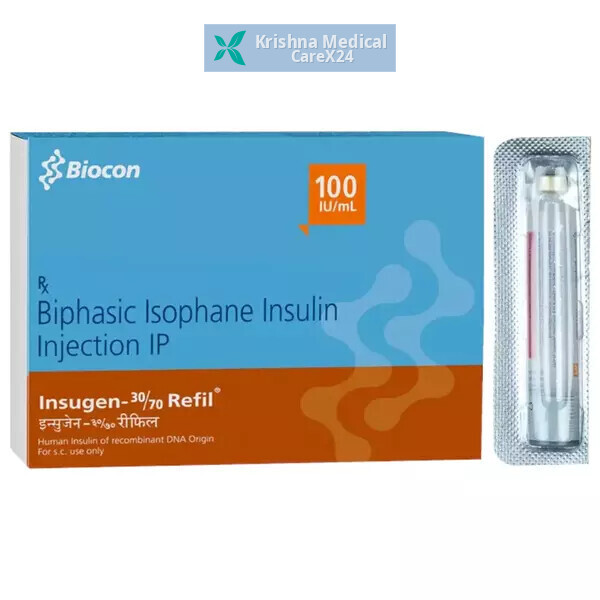 Insugen 30/70 Refil 100iu/ml Injection