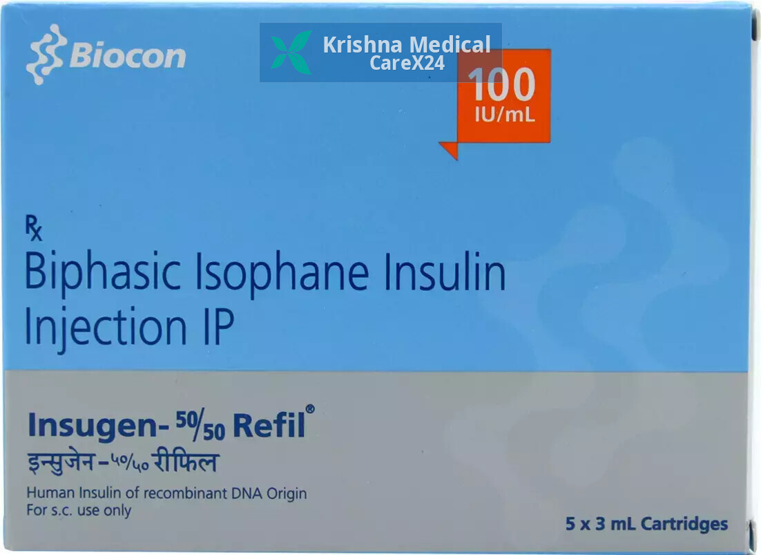 Insugen 50/50 Refil 100iu/ml Injection