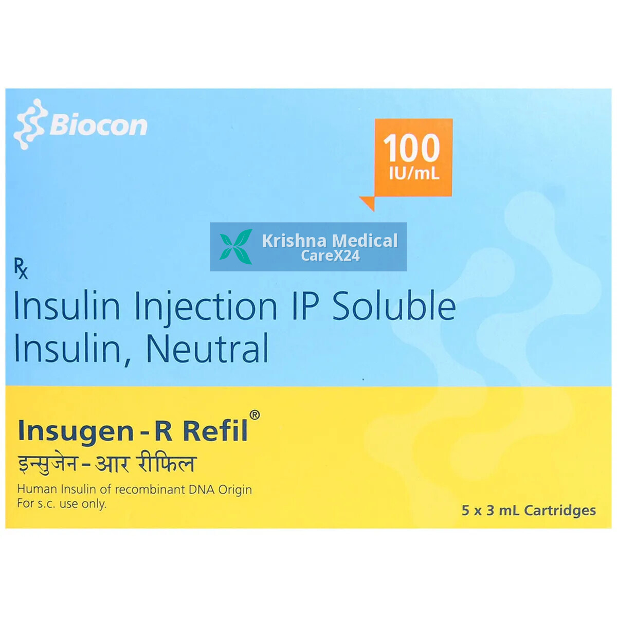 Insugen R 100IU/ml Refil Injection