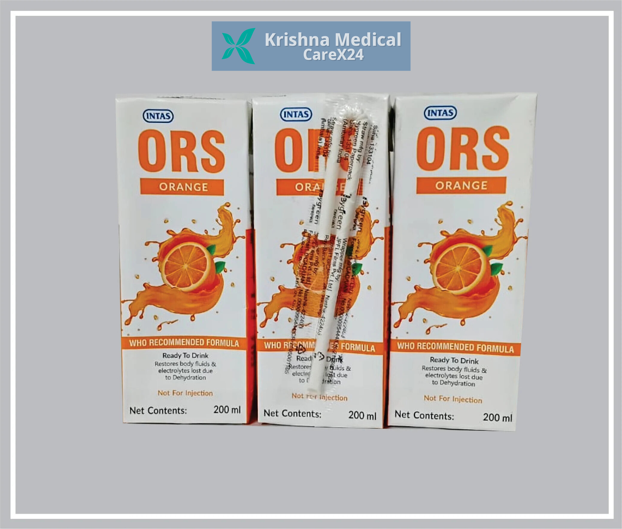 Intas ORS Ready To Drink Orange