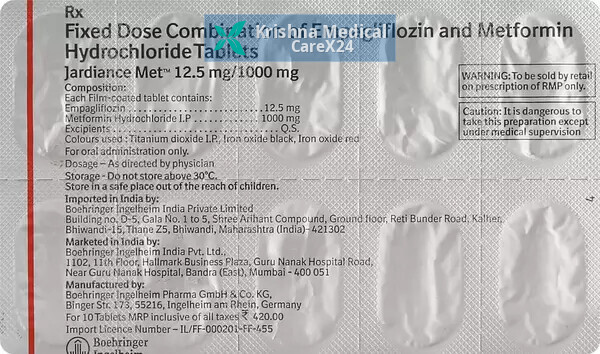 Jardiance Met 12.5/1000 Tablet