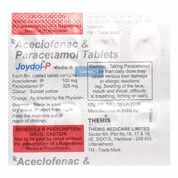 Joydol-P 100mg/325mg Tablet