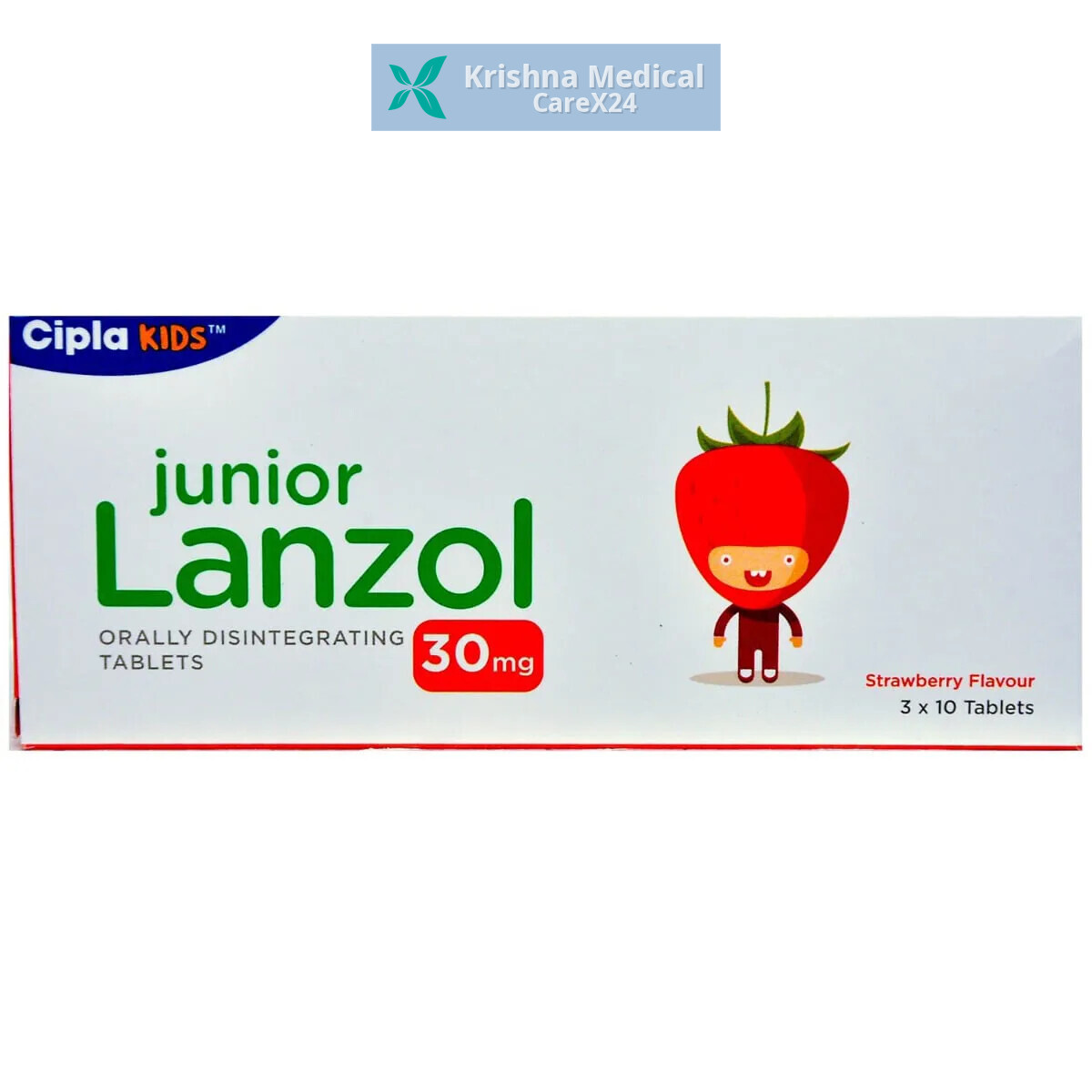 Junior Lanzol 30 Strawberry Tablet