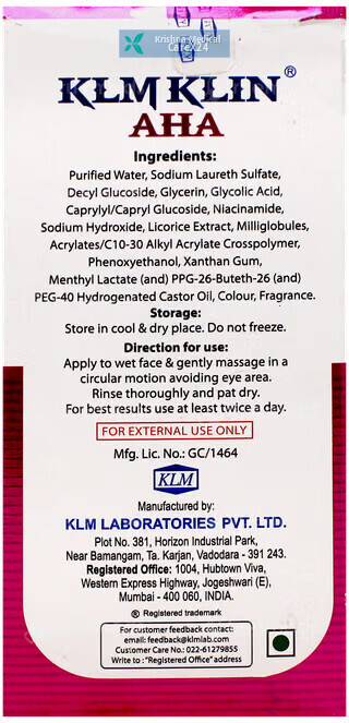 KLM Klin Aha Face Wash Gel