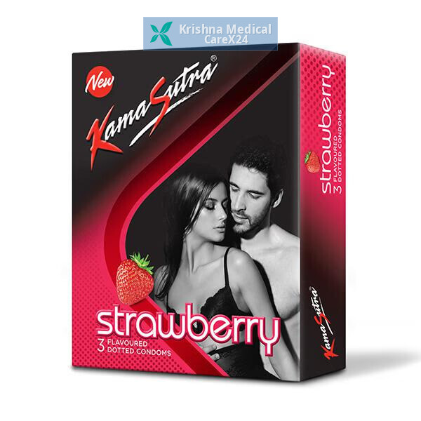 Kamasutra Strawberry Dotted Condoms
