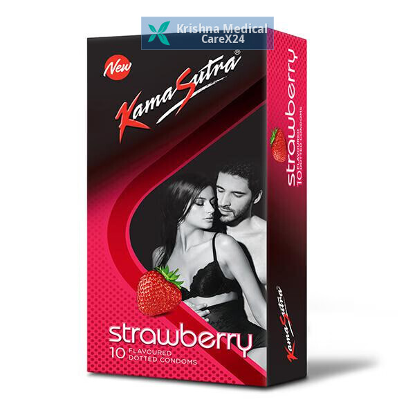 Kamasutra Strawberry Dotted Condoms