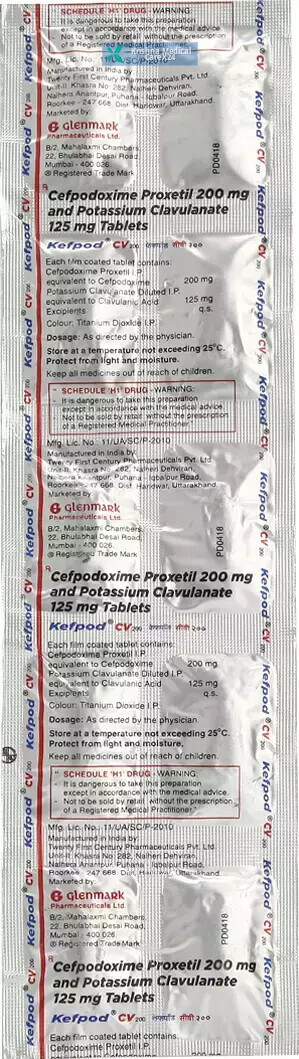 Kefpod CV 200 Tablet