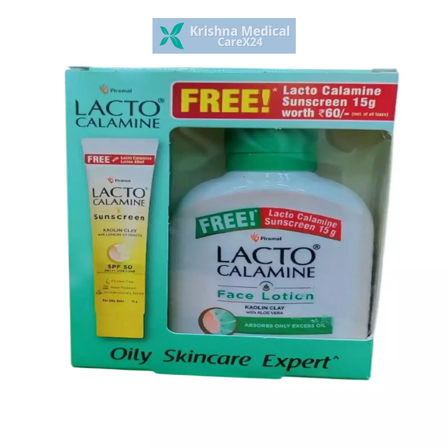 Lacto Calamine Face Lotion For Oily Skin (Free Sunscreen 15gm)