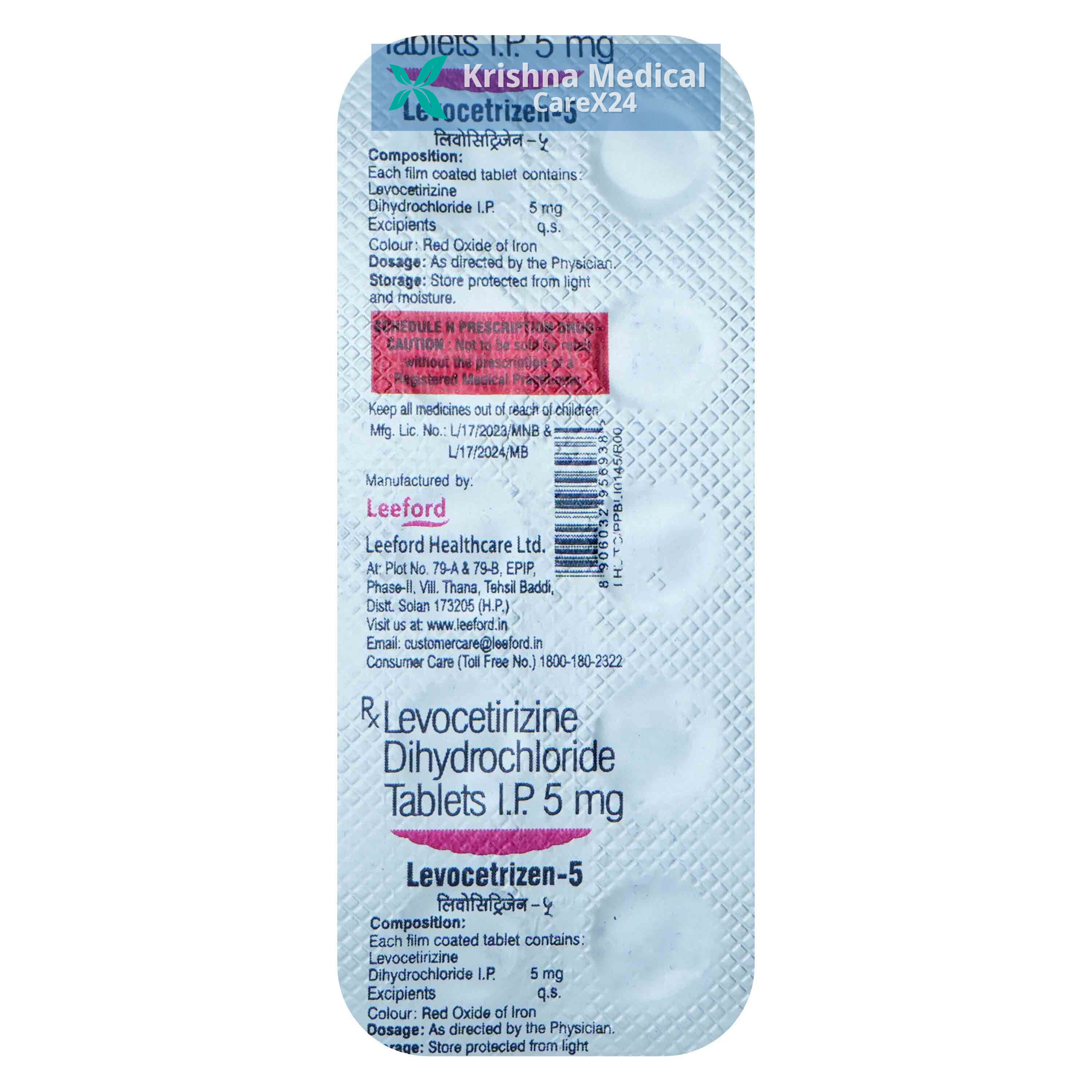 Levocetrizen 5 Tablet