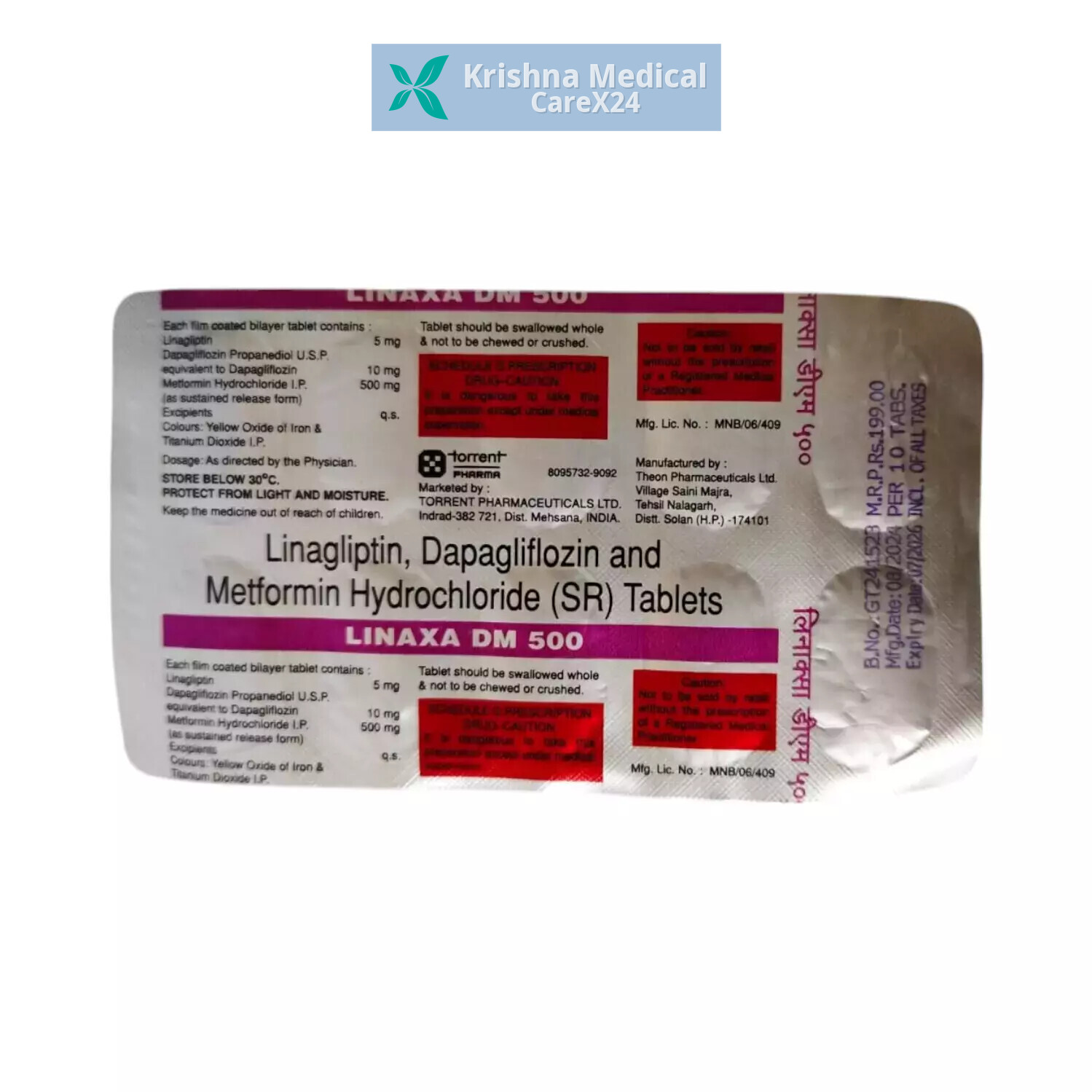 Linaxa DM 500 Tablet