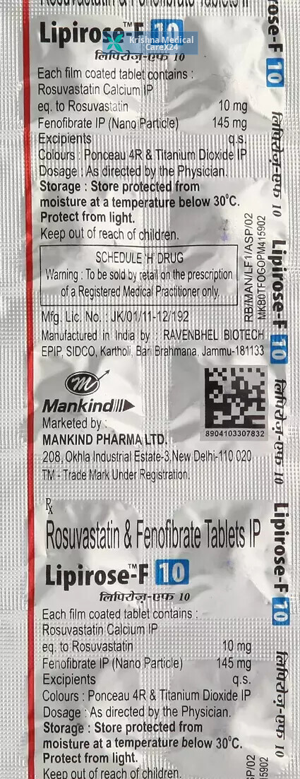 Lipirose F 10 Tablet