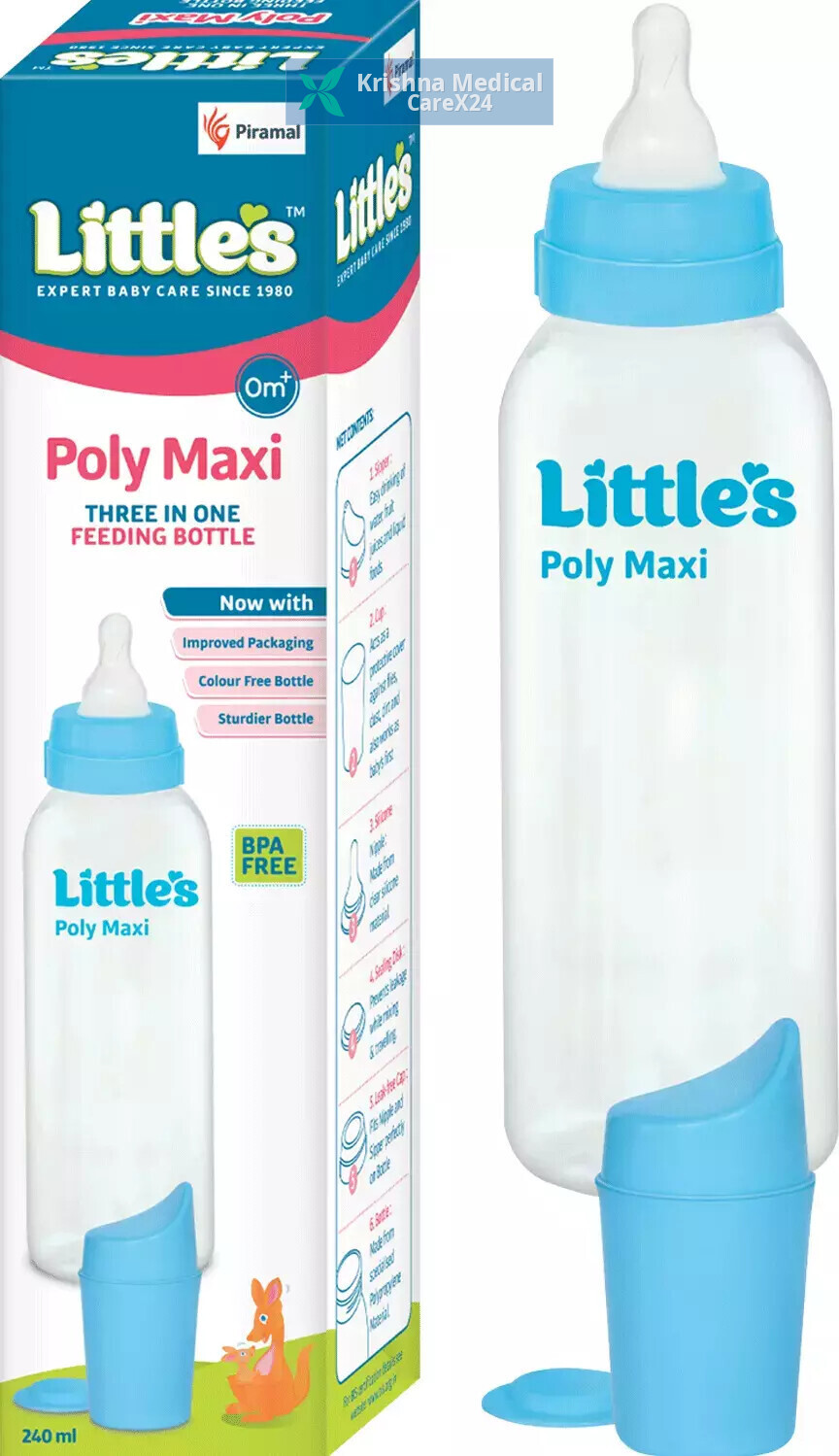 Littles Poly Maxi Feeding Bottle
