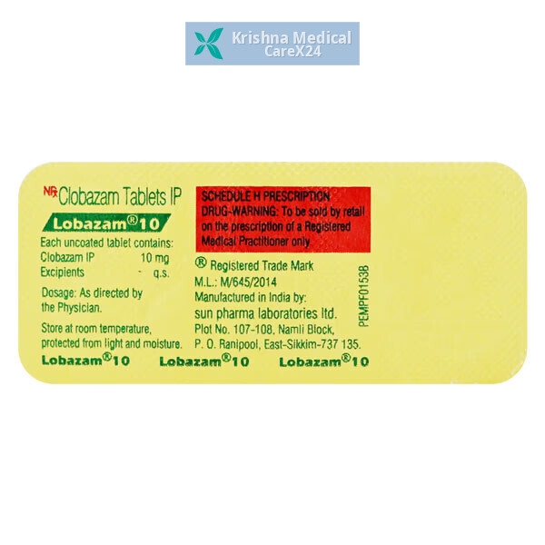 Lobazam 10 Tablet
