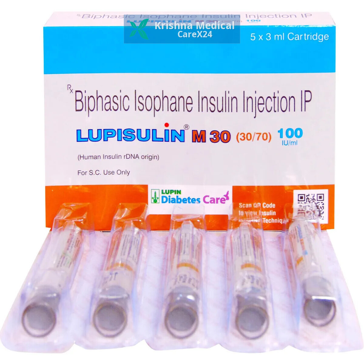 Lupisulin M 30/70 100iu/ml (Cartridge) - 5 Pc