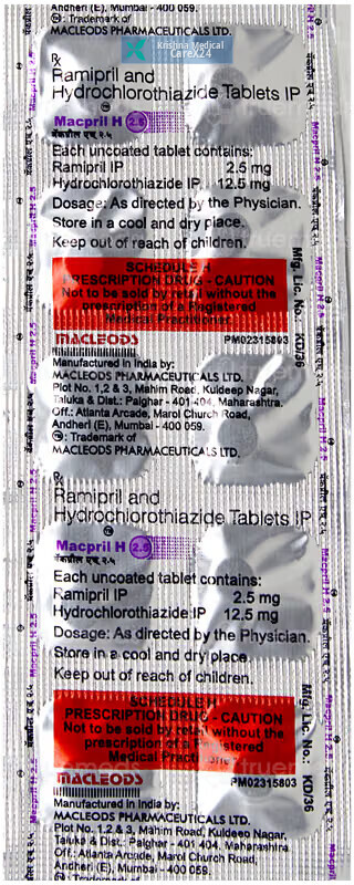 Macpril H 2.5 Tablet