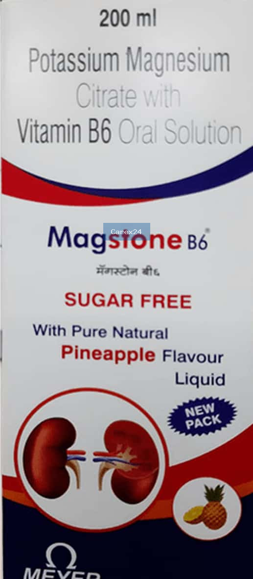 Magstone B6 Sugar Free Pineapple Oral Solution