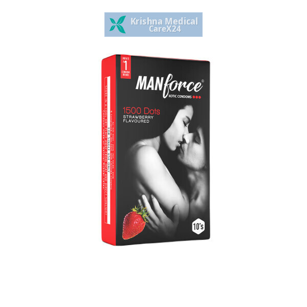 Manforce 1500 Dots Strawberry Condom