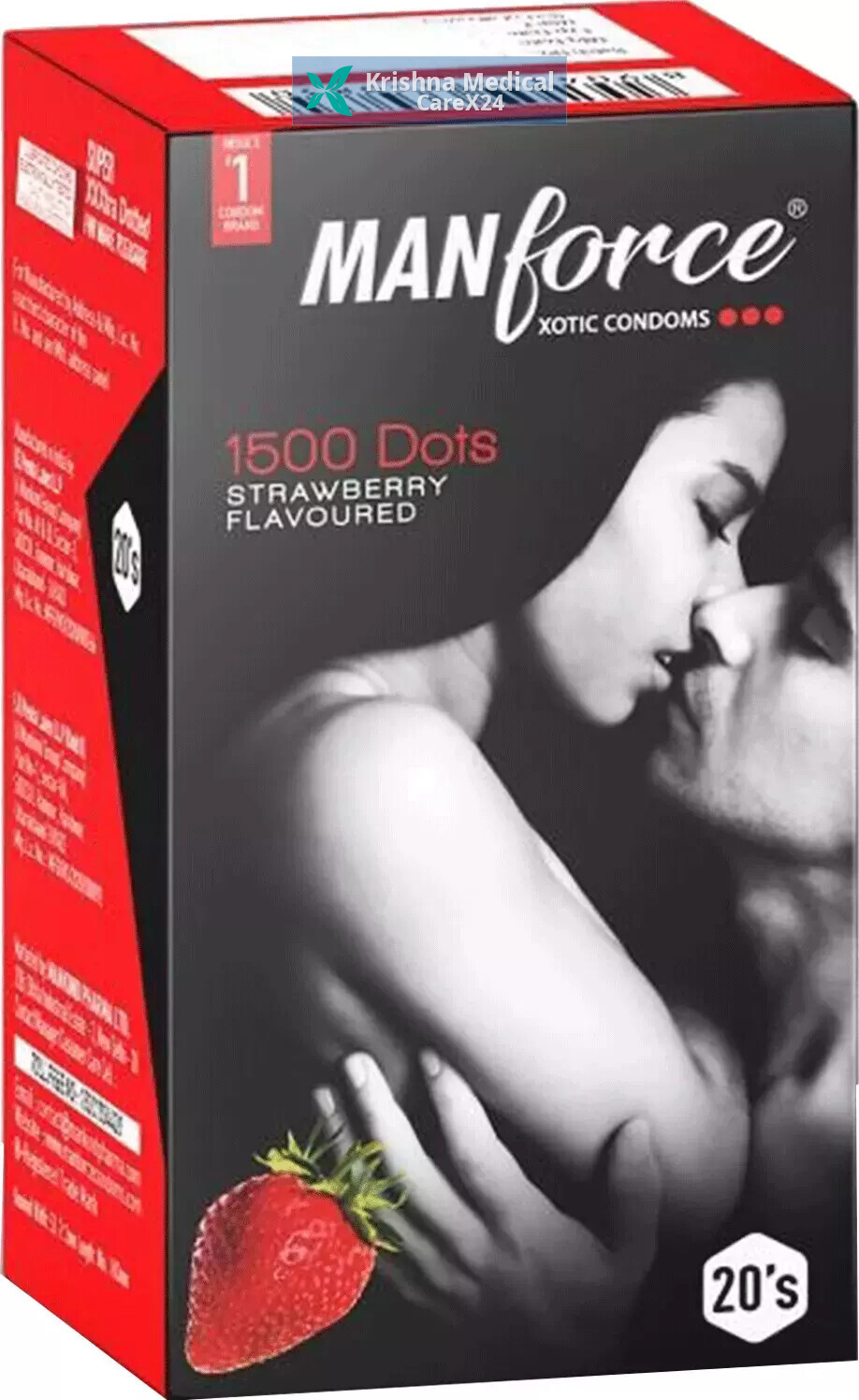 Manforce 1500 Dots Strawberry Condoms