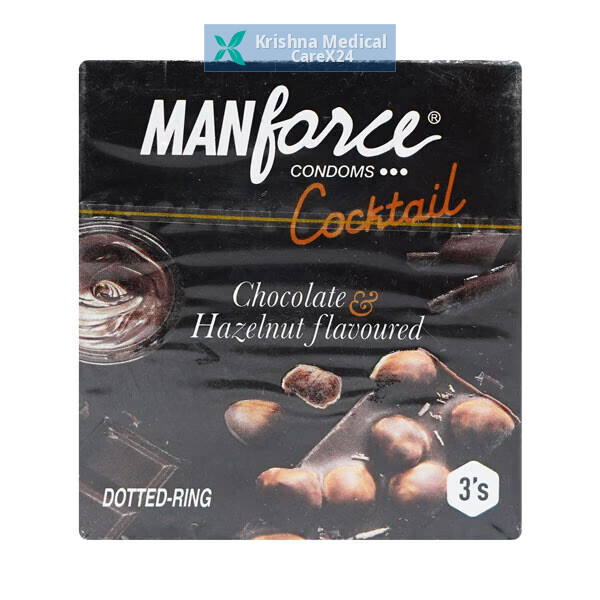 Manforce Cocktail Chocolate And Hazelnut Dotted Ring Condoms