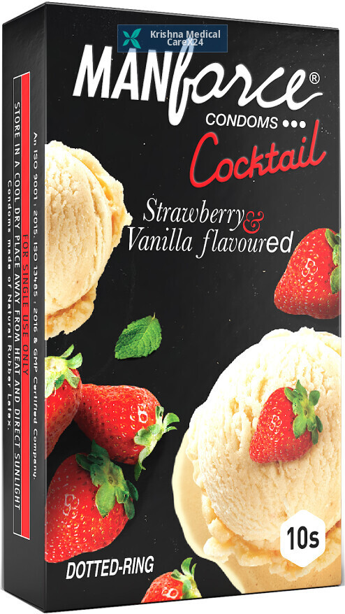 Manforce Cocktail Strawberry And Vanilla Condoms