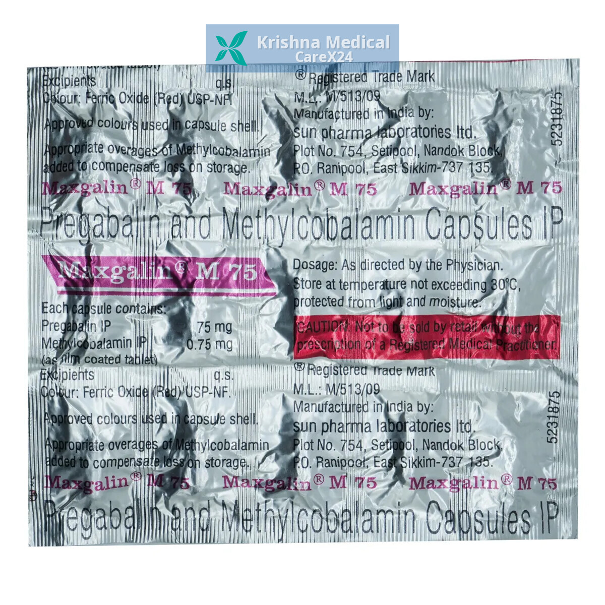 Maxgalin M 75 Capsule