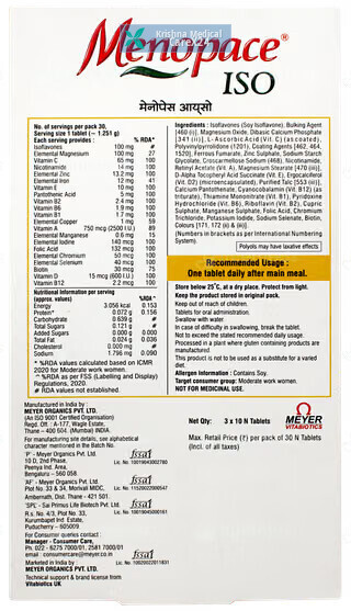 Menopace ISO Tablet