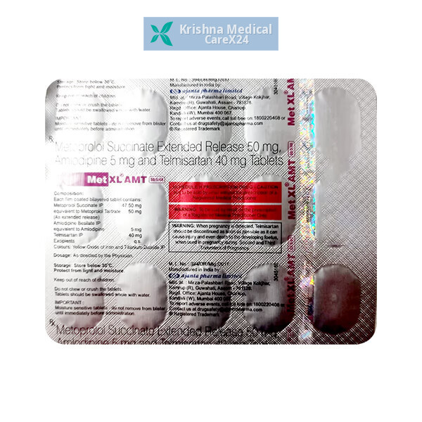 Met XL Amt 50/5/40 Tablet