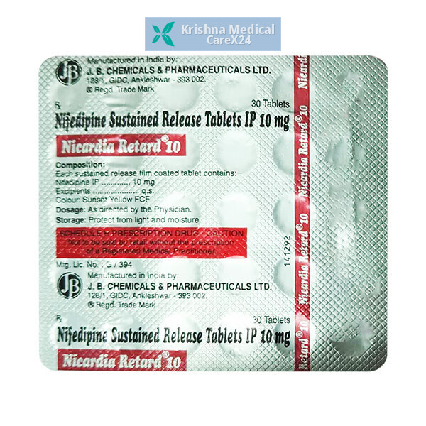 Nicardia Retard 10 Tablet