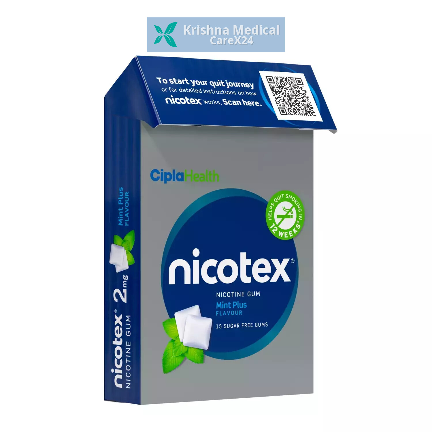 Nicotex 2 Mint Plus Nicotine Sugar Free Gum
