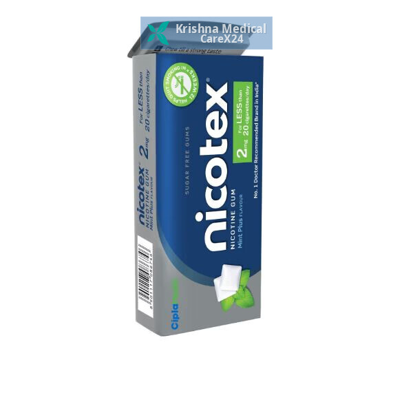 Nicotex 2 Mint Plus Sugar Free Nicotine Gum