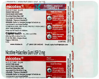 Nicotex 2mg Paan Sugar Free Gums