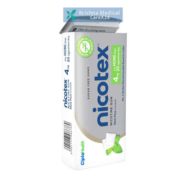 Nicotex 4 Mint Plus Sugar Free Nicotine Gum