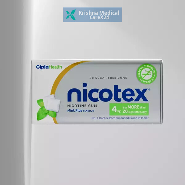 Nicotex 4mg Sugar Free Mint Plus Nicotine Gum