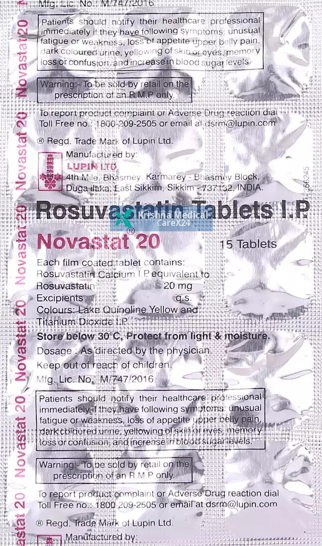 Novastat 20 Tablet