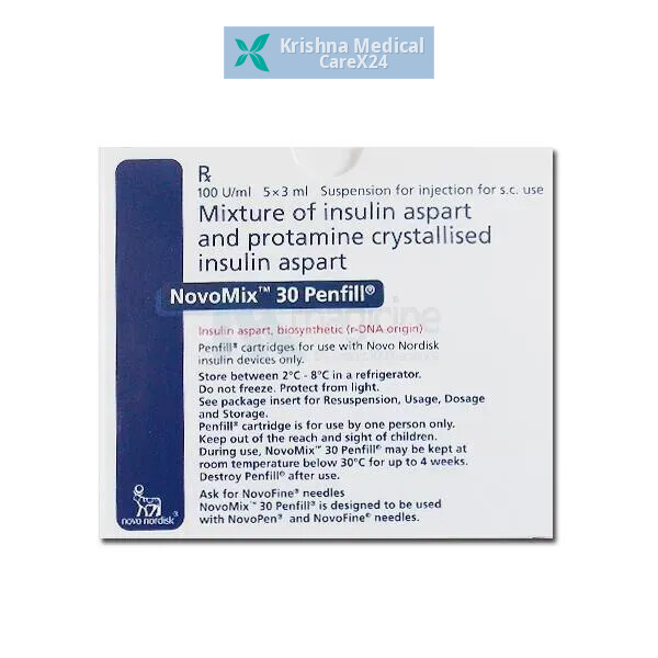Novomix 30 Penfill 100iu/ml Injection (5 Cartridge X 3 Ml)