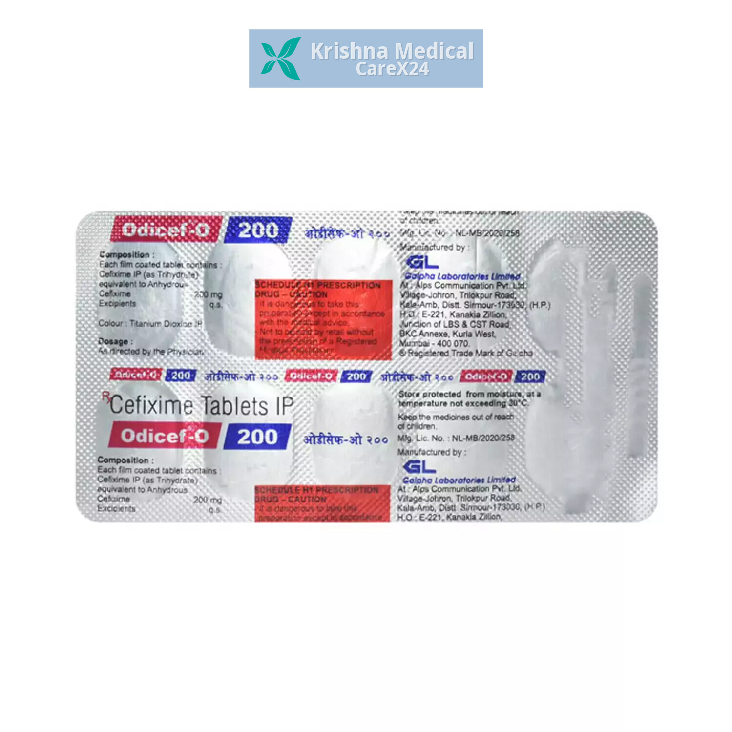 Odicef O 200 mg Tablet