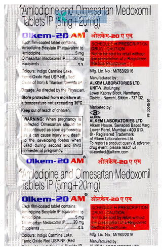 Olkem 20 AM Tablet