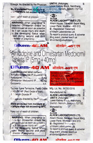 Olkem 40 AM Tablet