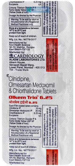 Olkem Trio 6.25 Tablet
