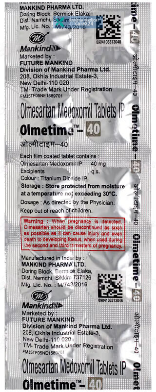 Olmetime 40 Tablet