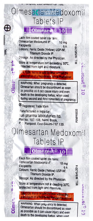 Olmezest 10 Tablet
