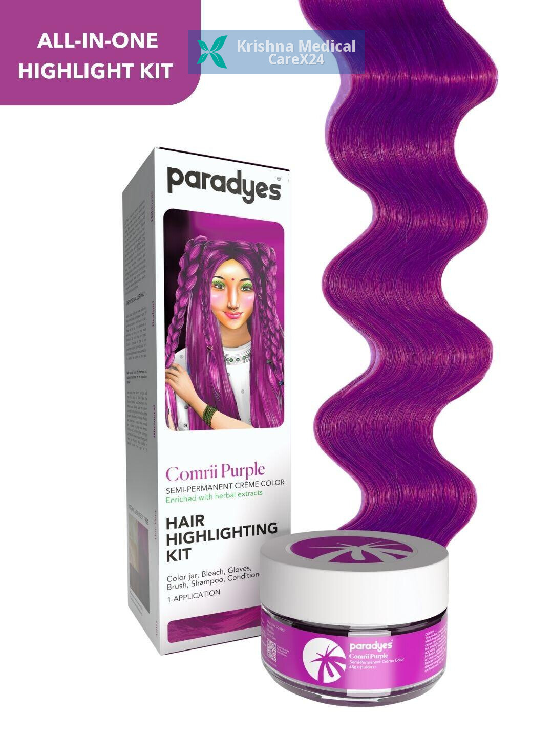 Paradyes Hair Highlighting Kit (Comrii Purple)
