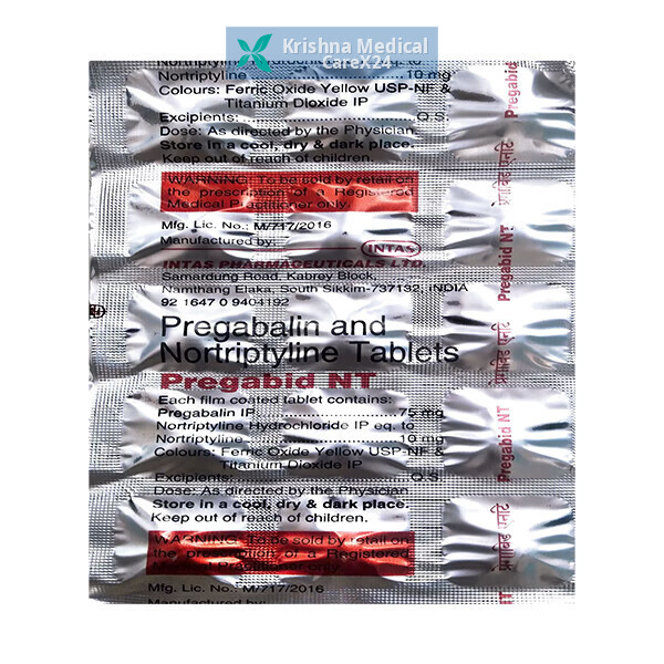 Pregabid Nt 75/10mg Tablet