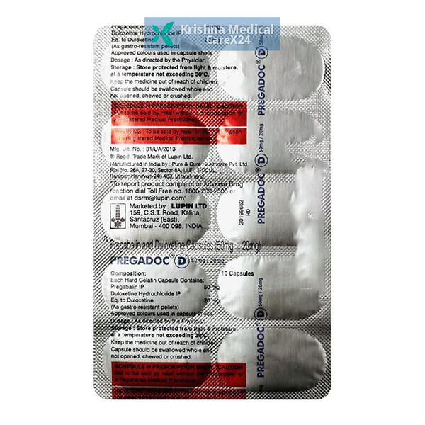 Pregadoc D 50/20 Capsule