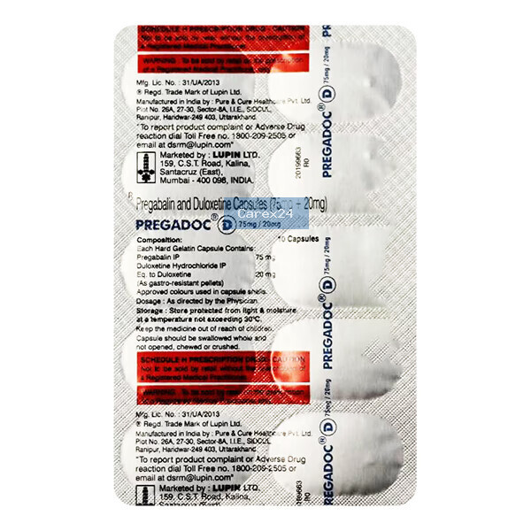 Pregadoc D 75/20 Capsule