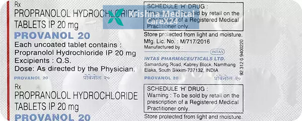 Provanol 20 Tablet