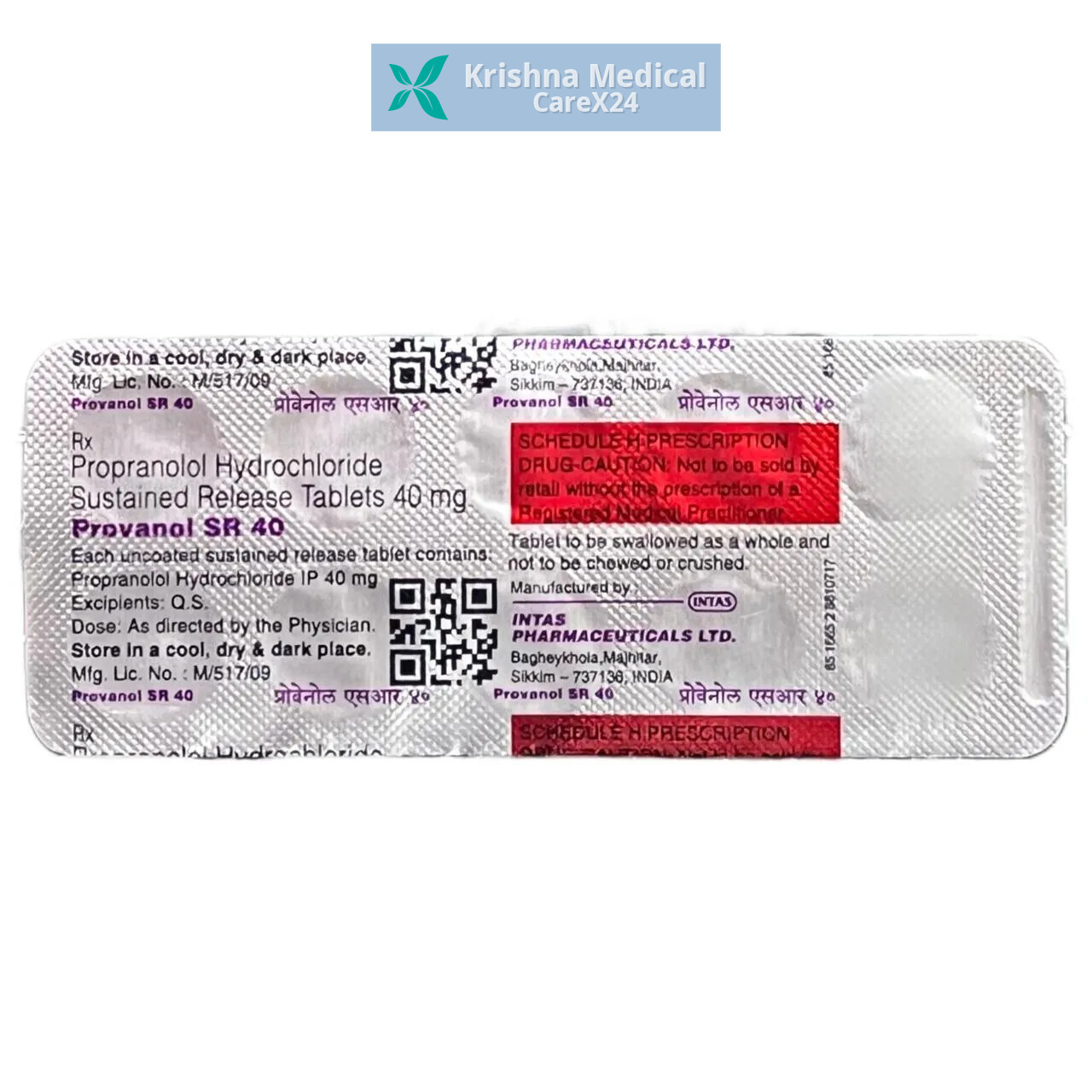 Provanol SR 40 Tablet